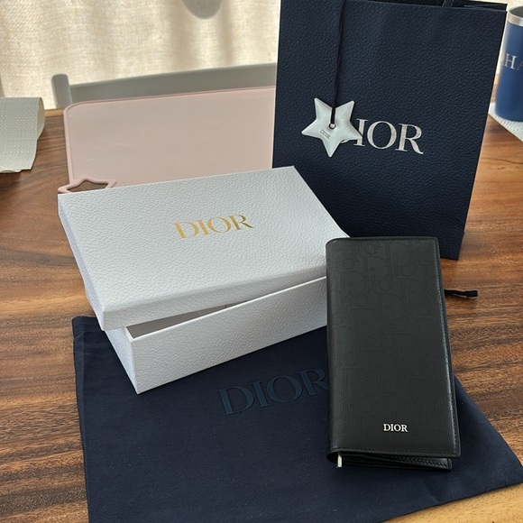 New Men’s Dior Vertical bifold wallet Black - Picture 2 of 10